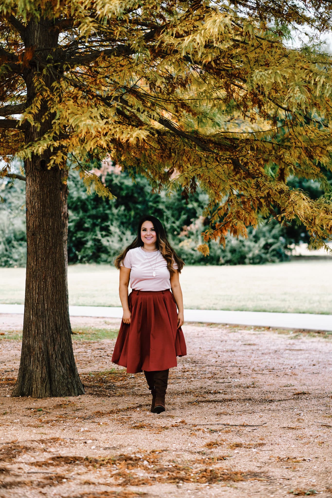 Miri walking in the woods